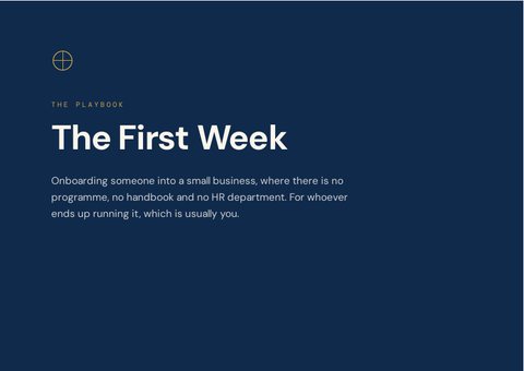Cover of The First Week
