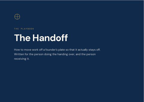 Cover of The Handoff